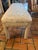Mid-Century Modern Parsons Bench in Abstract Champagne Upholstery For Sale - Image 9 of 15