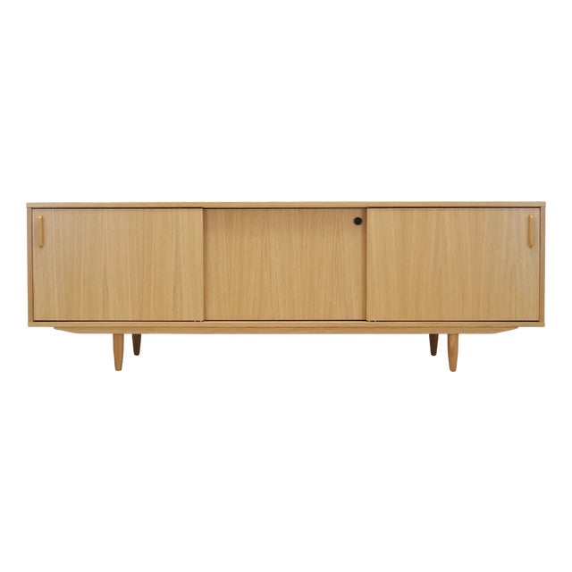 Scandinavian Blonde Oak Sideboard For Sale