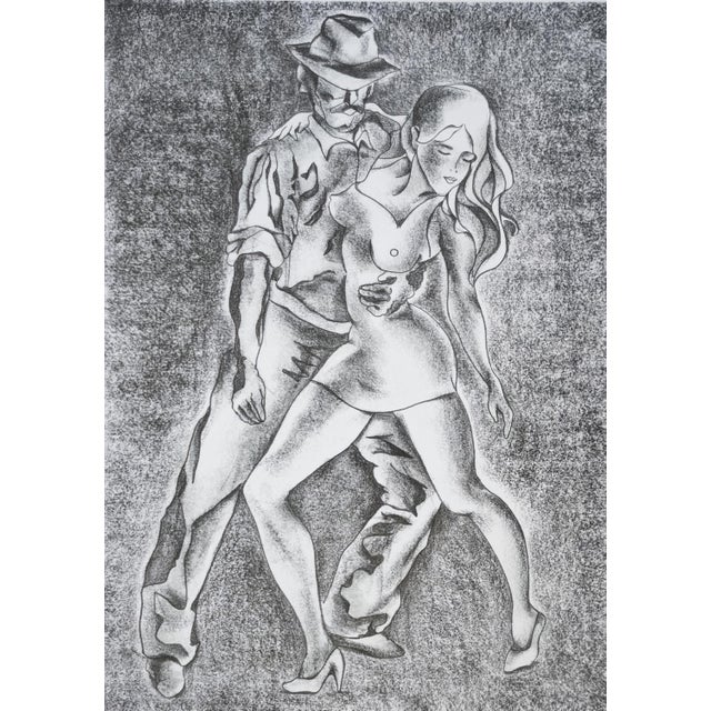 Maria Lagrange Tango Dancers Original poster for the exhibition at Galerie de Sevres 1992 66 x 49 cm Very Good Condition...
