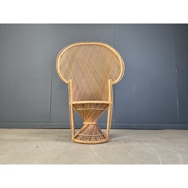 Vintage Wicker Peacock Chair, 1970s For Sale - Image 4 of 15