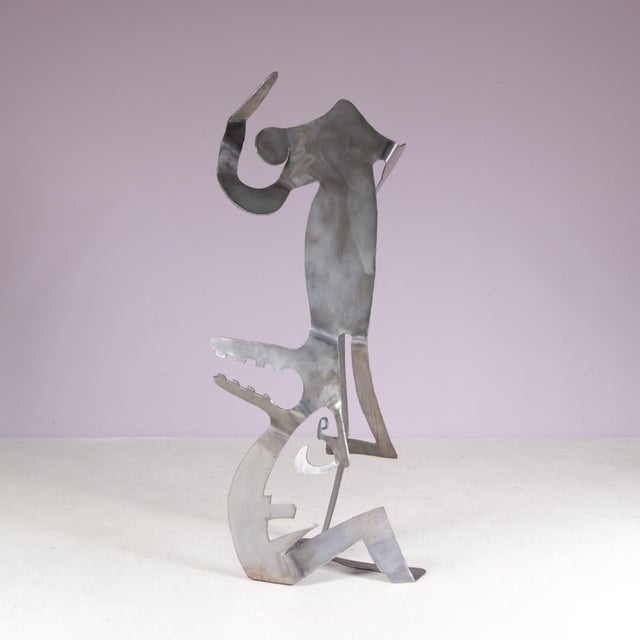 Guido Hafner, Mensch Mit Mensch (Human with Human), 1990s, Metal For Sale - Image 10 of 16