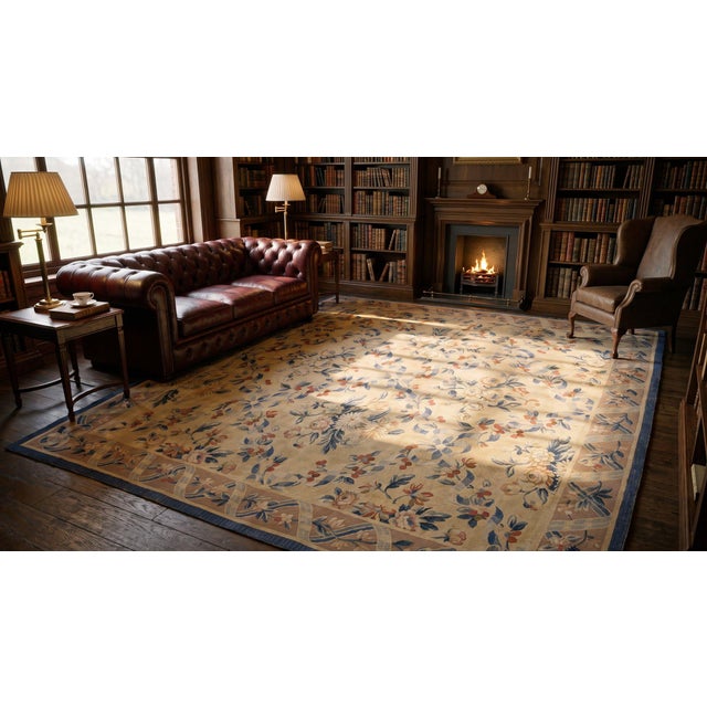 An Exceptional French Aubusson Rug With Louis XVI Inspired Design For Sale - Image 9 of 9
