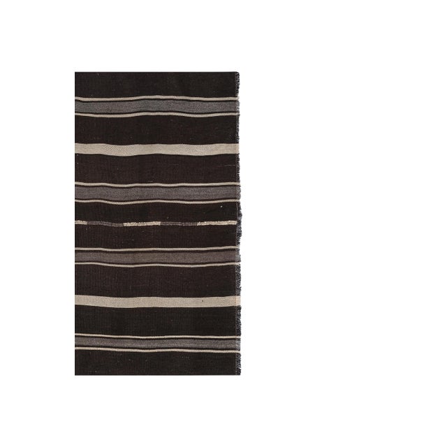 Turkish Striped Kilim Rug 5'6'' X 8'3'' For Sale - Image 4 of 12