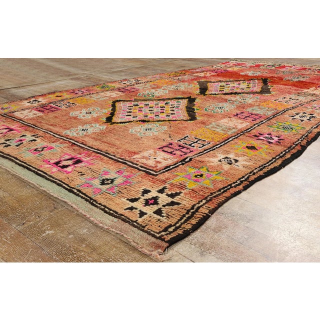 Textile Vintage Red Boujad Moroccan Rug - 05'05 X 09'01 For Sale - Image 7 of 9