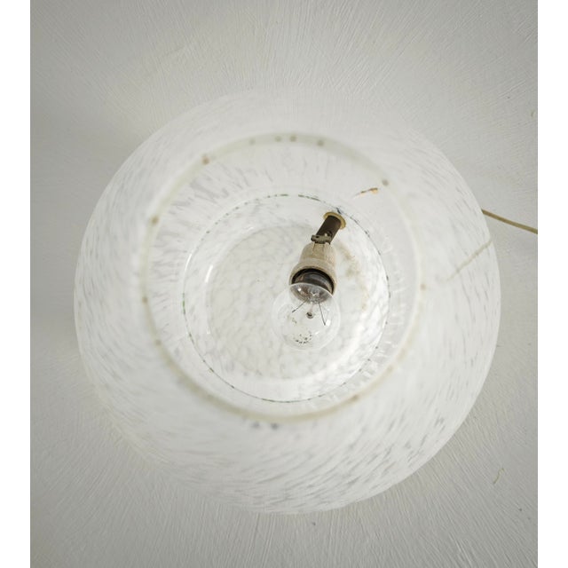 White Marbled Murano Glass Table Lamp, 1970s For Sale - Image 8 of 10
