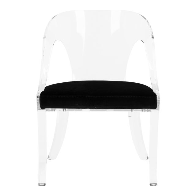Acrylic Chair in Black & Clear Chairish
