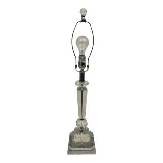 Modern Clear Crystal Table Lamp For Sale