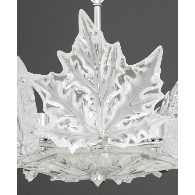 Early 21st Century Lalique Crystal "Champs-Elysees" Two-Tier Chandelier For Sale - Image 5 of 12