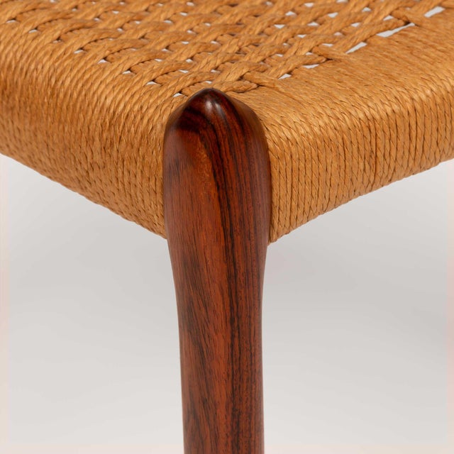 Vintage Niels Otto Møller Model 78 & 62 Dining Chairs – Rosewood Danish Cord Set of 8 For Sale In San Francisco - Image 6 of 16