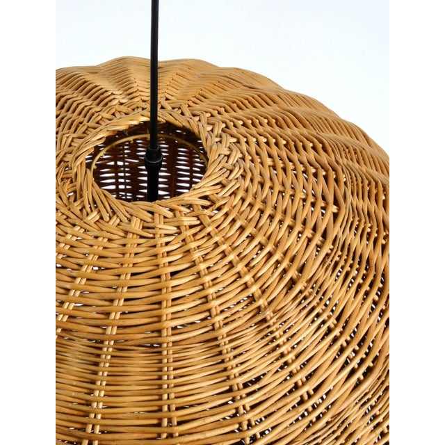 Mid-Century Modern Rattan Ball Pendant Lamp, 1950s For Sale - Image 14 of 18