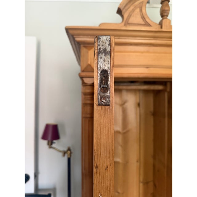 Antique German Pine Armoire For Sale In Savannah - Image 6 of 7