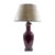 rich, glossy, red on Chinese porcelain vase from the 18th century turned into a lamp