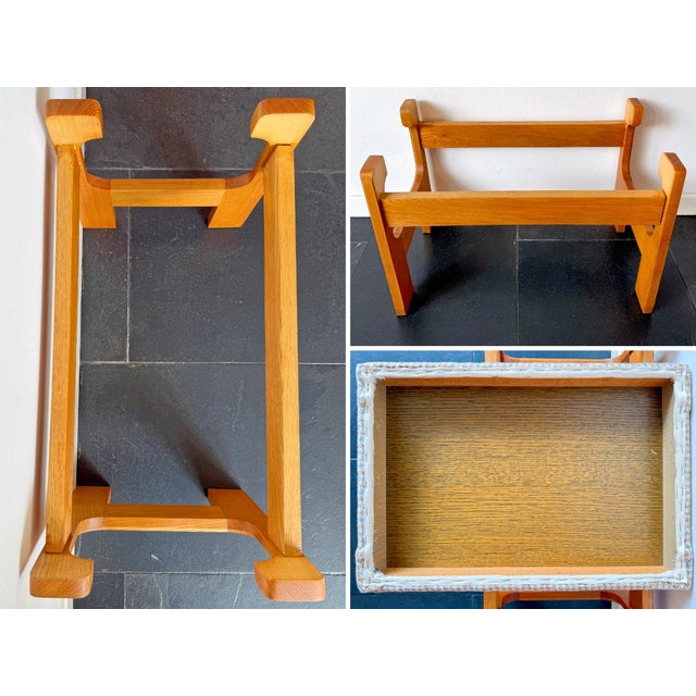 Vintage Scandinavian Ottoman in Wool, 1970s For Sale - Image 9 of 11