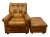 Vintage Classic Leather Traditional Style Tufted Top Grain Leather Club Chair & Ottoman For Sale - Image 12 of 12