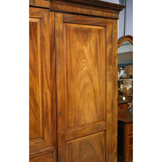 19th Century Mahogany Four-Door Breakfront Wardrobe, 1860s For Sale - Image 13 of 16