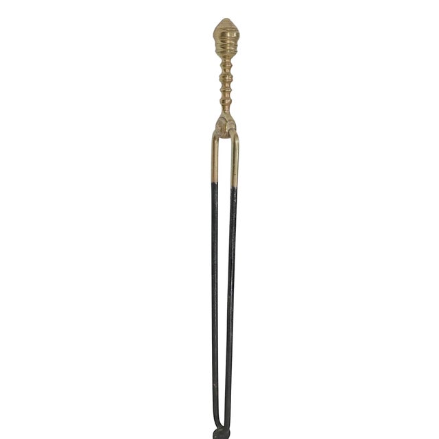 Antique Brass and Iron Fireplace Tongs For Sale In New York - Image 6 of 8