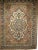 Vintage Persian Tabriz Area Rug, Handwoven Heriz Serapi Geometric Pattern, Ivory & Red, 5’ X 6’ For Sale - Image 4 of 11