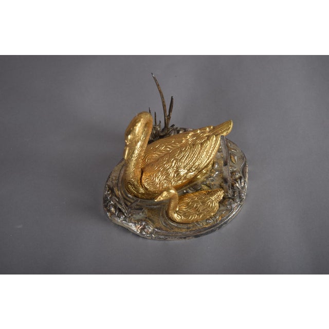 Vintage Bronze Swan and Cygnet Box, 1950s-1960s For Sale - Image 12 of 14