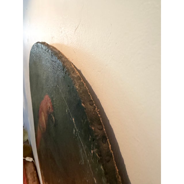 Antique European Still Life of Parrot With Flowers, Oval Panel Painting For Sale - Image 4 of 7