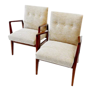 Pair of Armchairs in the Manner of Gio Ponti, Italy 1960s
