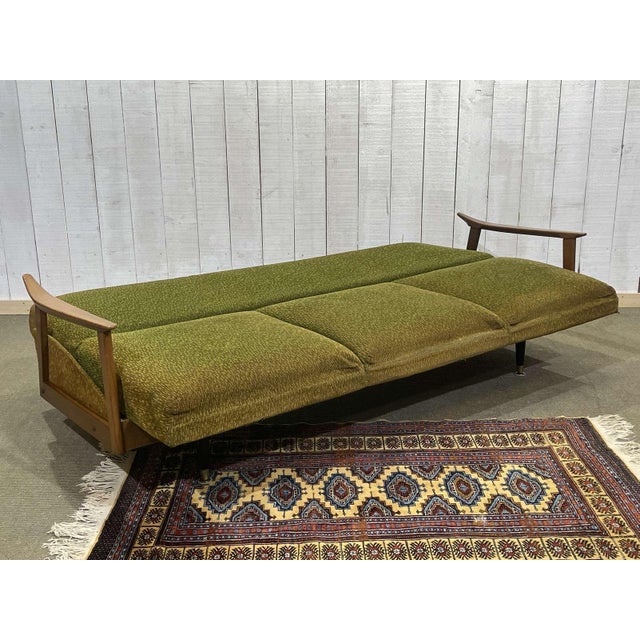 English Sofa Bed in Beech, 1970s For Sale - Image 6 of 18