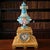 Antique French Sevres Style Clock & Candelabra Garniture Set A Masterpiece of 19th-Century Craftsmanship 3-piece garniture...