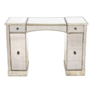 Hollywood Regency Style Mirrored Vanity Table For Sale