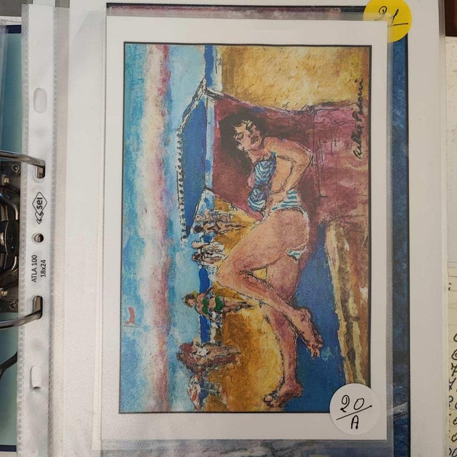 Walter Piacesi, Composition, Painting, Framed For Sale - Image 8 of 11