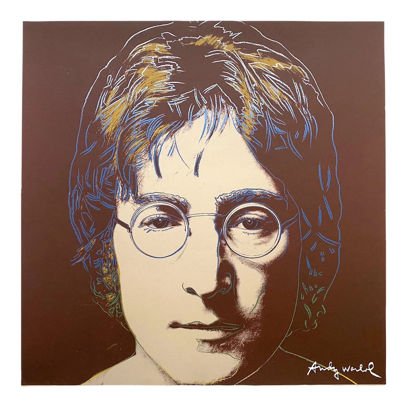 【限定・証明書付】Andy Warhol John Lennon（84/100） Andy Warhol + 1984 Signed JOHN LENNON Print Matted to 11X14