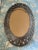 Vintage Late 20th Century Mgm Boho Chic Faux Rattan Oval Wall Mirror For Sale In Washington DC - Image 6 of 9
