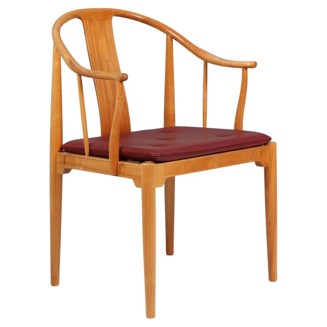 Red Chinese 4283 Chair attributed to Hans J. Wegner for Fritz Hansen For Sale - Image 8 of 8
