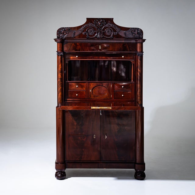 Louis Philippe Secretaire in Mahogany For Sale - Image 5 of 18