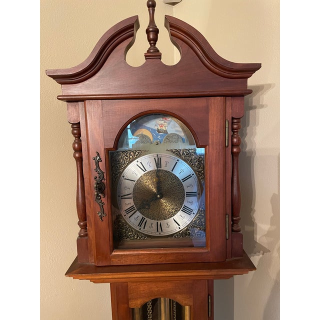1940s Vintage Emperor Grandfather Clock 353801 For Sale - Image 5 of 11