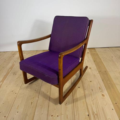 Wood Danish Teak Rocking Chair by Ole Wanscher, 1960s For Sale - Image 7 of 7
