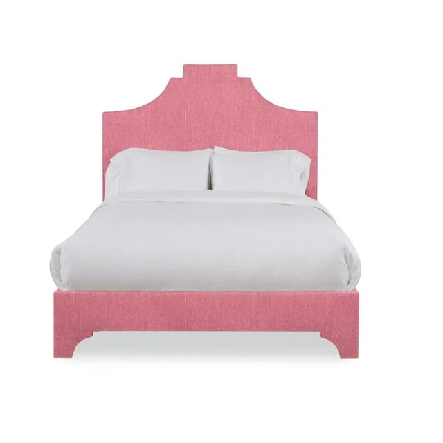Not Yet Made - Made To Order Nadine Full/Double Headboard, Rose Linen For Sale - Image 5 of 5
