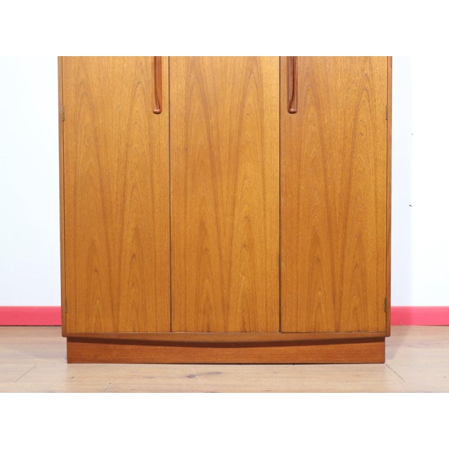 Mid Century Modern Vintage Teak Triple Armoire in the Style of G Plan Danish Style For Sale - Image 10 of 12