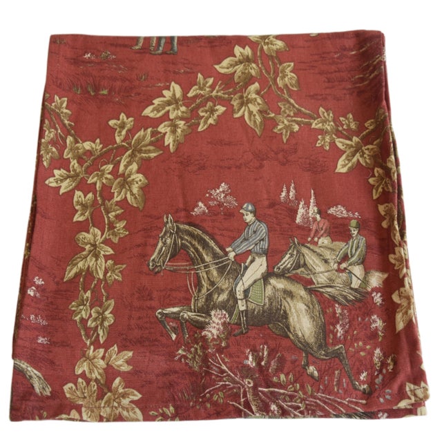 Equestrian Horse Jockey Table Runner 110" Long X 16" Wide Chairish