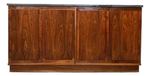 Mid Century Walnut and Slate Cabinet