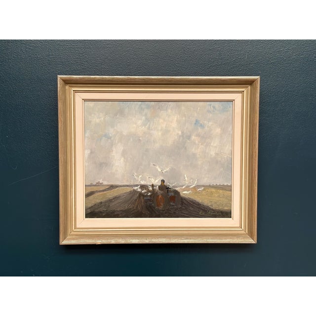 Evert Färhm, Tractor, 1960s, Oil on Canvas, Framed For Sale - Image 18 of 18