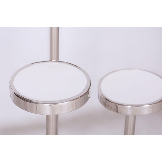 Bauhaus Bauhaus Flower Stand in Chrome-Plated Steel from Vichr a Spol, Czechia, 1930s For Sale - Image 3 of 9