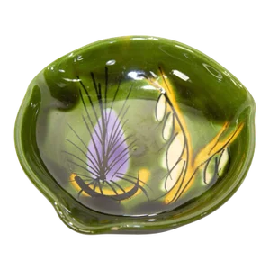 Vallauris Green Ceramic Dish France 1950