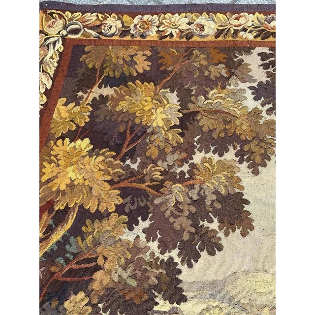 Antique French Aubusson Tapestry, 1890s For Sale - Image 5 of 18