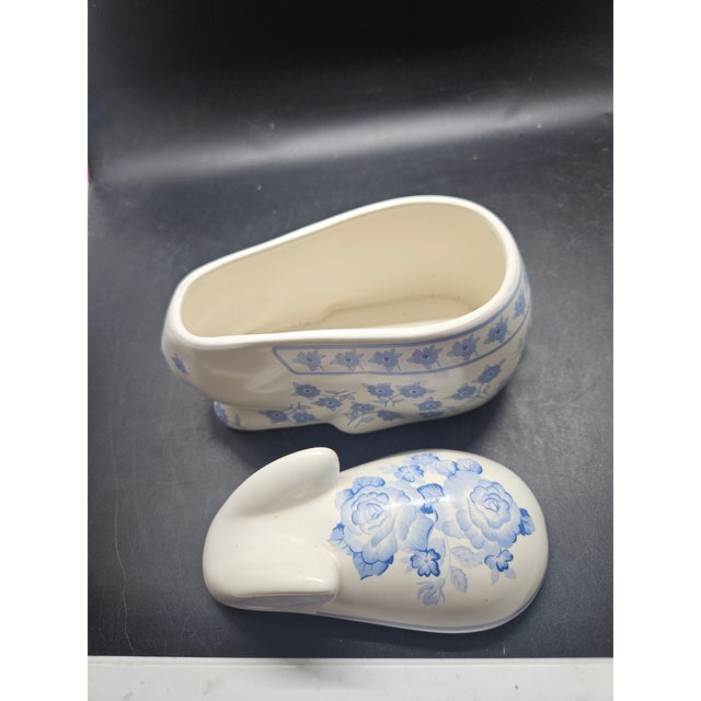 Vintage Crowning Touch Ceramic Trinket Box For Sale - Image 4 of 5