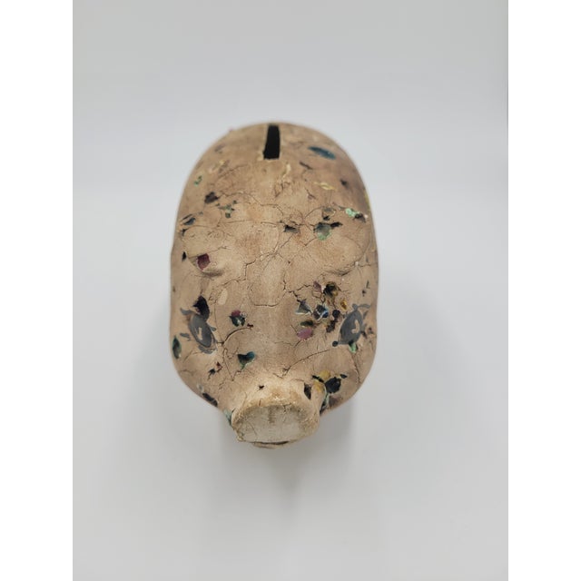 Farmhouse Mid-Century 1963 Studio Pottery Piggy Bank – Signed Elna B. For Sale - Image 3 of 12