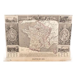 1850 Levasseur Map of France For Sale