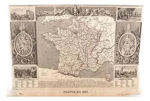 1850 Levasseur Map of France