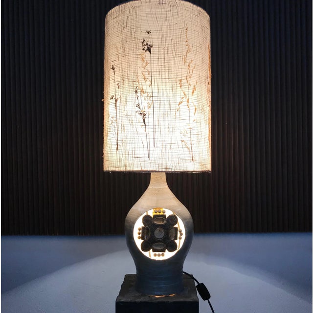 French Ceramic Table Lamp by Georges Pelletier, 1960s For Sale - Image 9 of 16