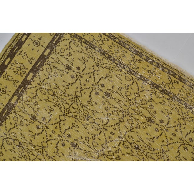 Textile Vintage Anatolian Yellow Rug For Sale - Image 7 of 10