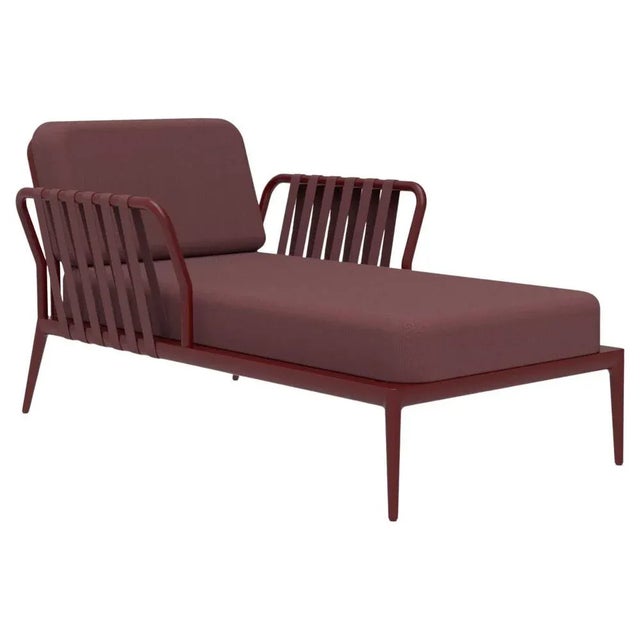 Ribbons Burgundy Divan by Mowee For Sale - Image 6 of 6