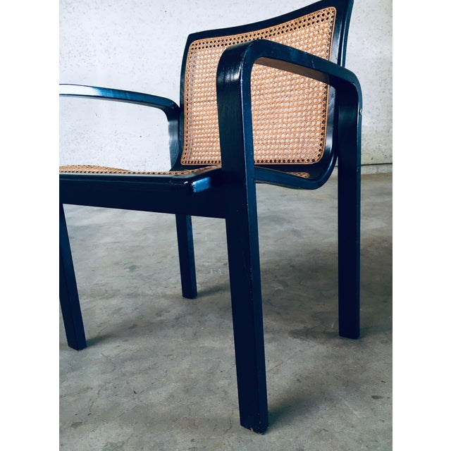 Wood Italian Design Bentwood & Webbing Armchair, 1970s For Sale - Image 7 of 18